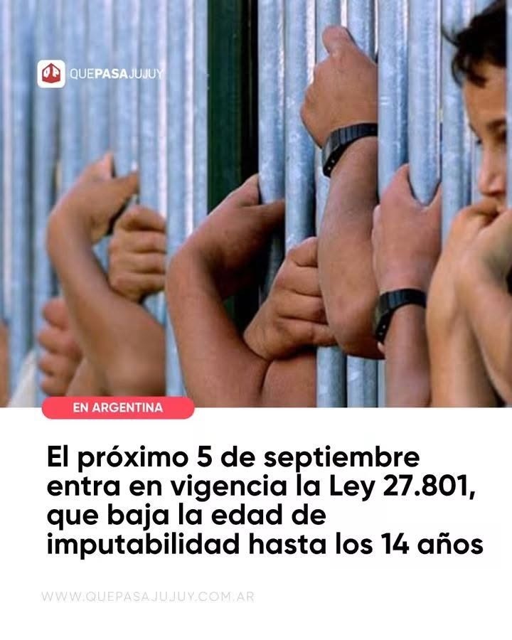 ATENCIÓN PAPÁS Y MAMÁS: DESDE EL 5 DE SEPTIEMBRE RIGE EL NUEVO RÉGIMEN PENAL JUVENIL