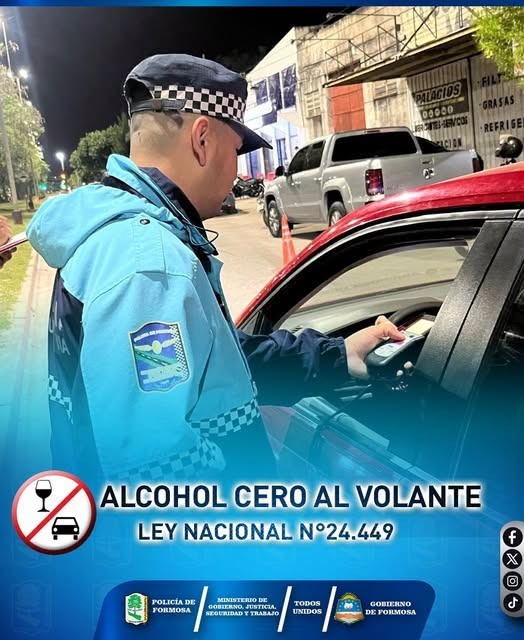 ALCOHOL CERO AL VOLANTE: EN FORMOSA REFUERZAN EL LLAMADO A LA RESPONSABILIDAD PARA PREVENIR SINIESTROS VIALES