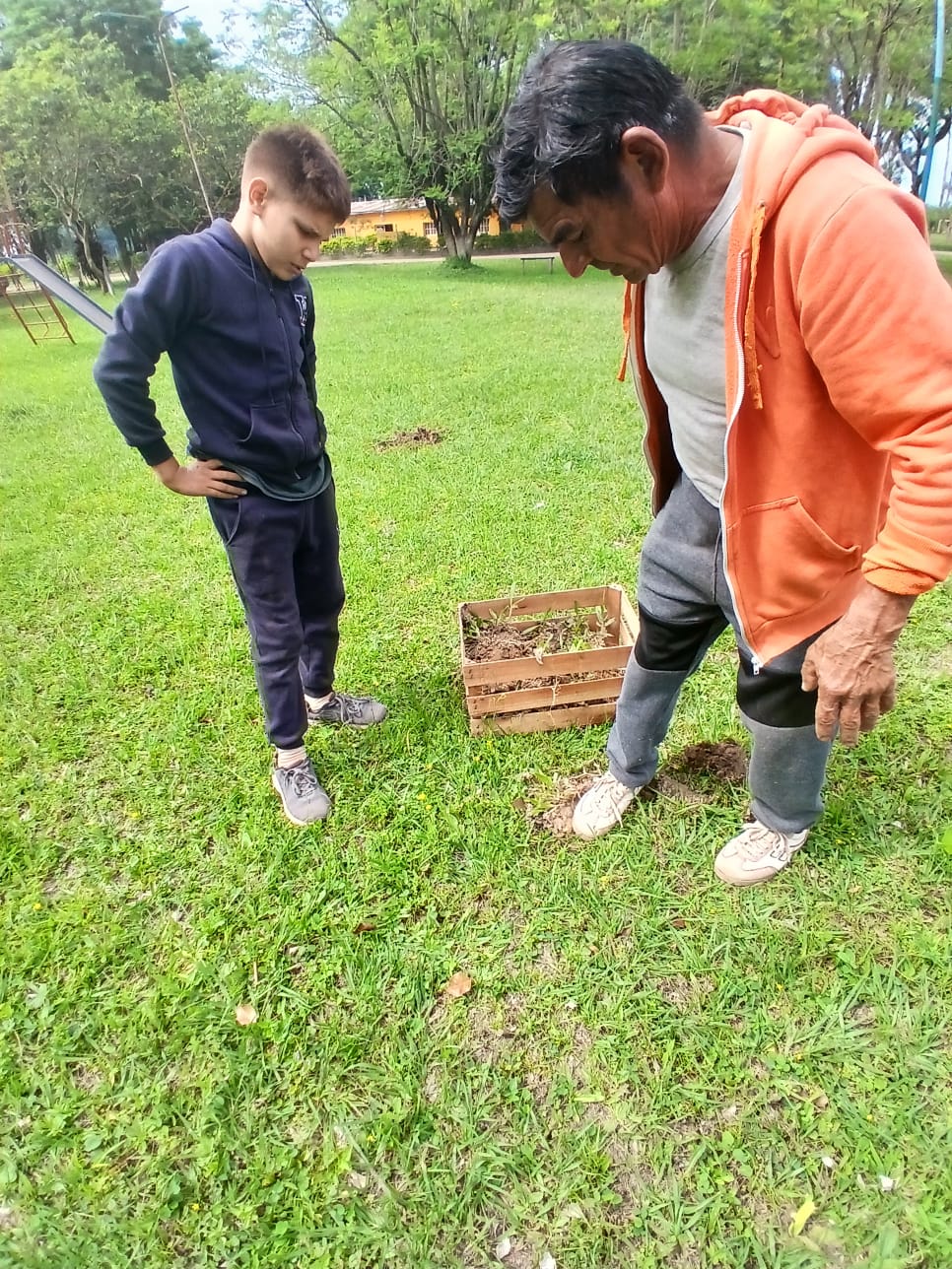 APAYEREY: VECINOS PLANTAN CÉSPED EN LA PLACITA Y DEMUESTRAN QUE EL AMOR POR SU PUEBLO SE TRANSFORMA EN ACCIONES
